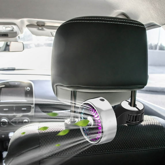 Clearance!Yufenmy Car Seat Hook Fan with Rotating RGB Light Cool Fan for Back Seat Passenger Portable Car Fan Headrest Suitable for Vehicles SUVs RVS Boats