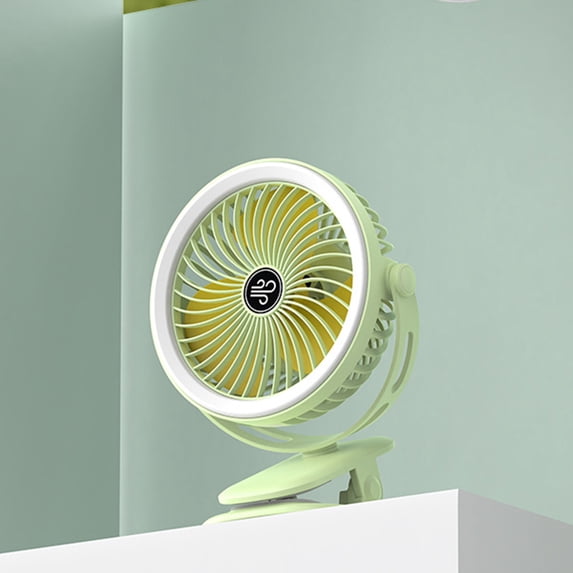 YZEGDCH Portable Fan Versatile Fan Personal Desk Fan USB Rechargeable Fan with LED Light Clip Fan