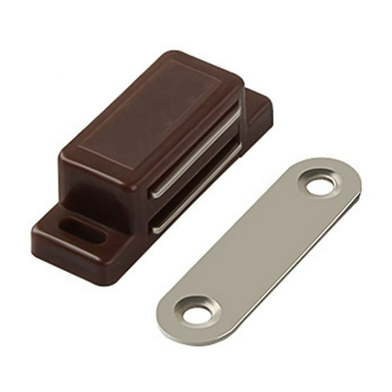 Clearance! Yxwen Abs Cabinet Door Magnetic Buckle 10Pcs Brown Cabinet Catch Closures Door Locks Magnets Shutter for Kitchen Closet Cupboard Closer 10Pcs