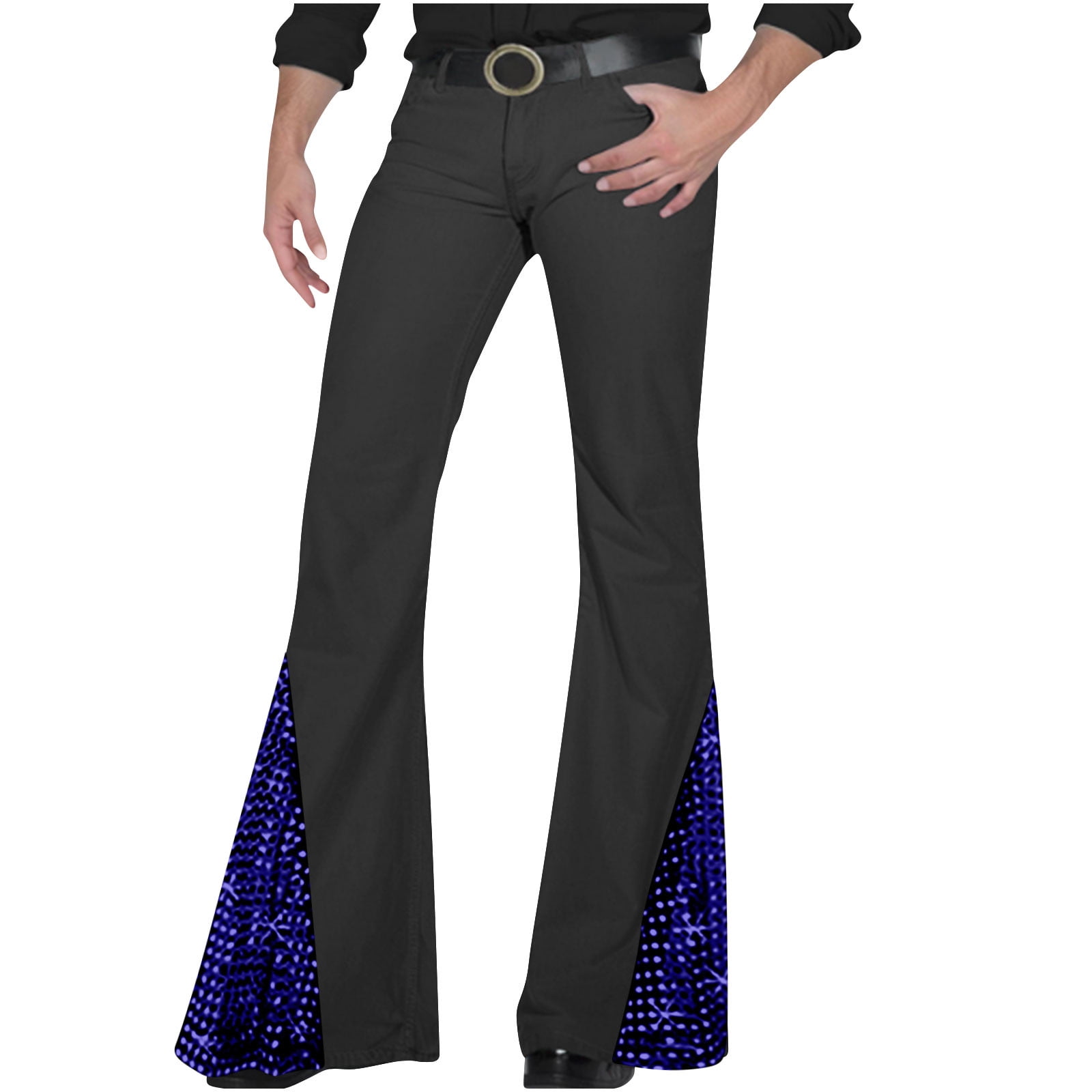 Leg Avenue Men's Shimmer Bell Bottom Disco 70s Pants