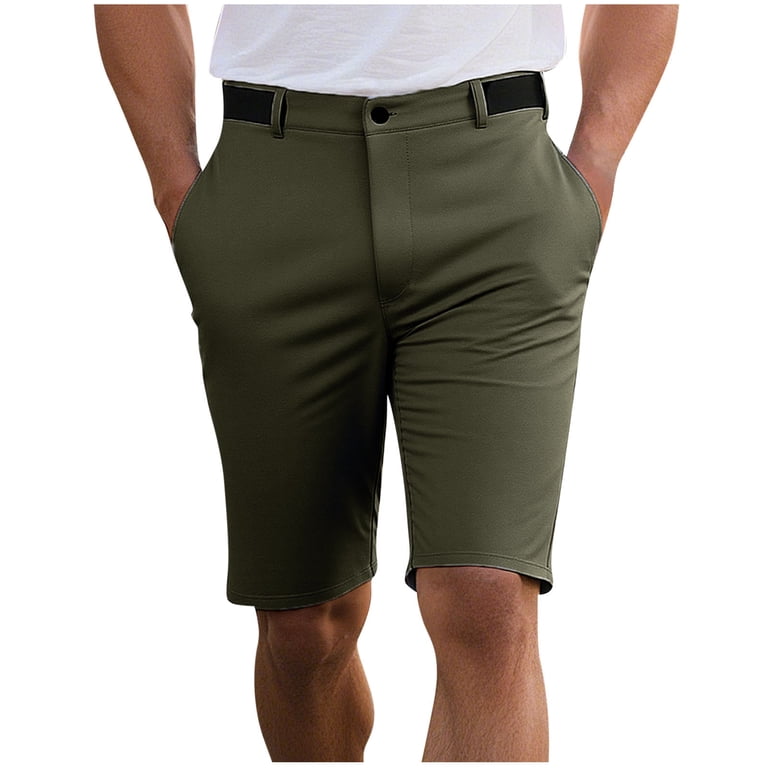 mens dress shorts clearance ZVNAΖH Zvnah Men's Golf Shorts Stretch Dress Shorts Cargo Quick Dry Athletic Casual Shorts with Pockets, Size: Medium, Green