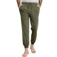 thumbnail image 1 of ZVNAΖH Men's Pajama Joggers -Lightweight Pj Bottoms Lounge Pant Drawstring Pockets Elastic Banded Ankle Sleep Pant, 1 of 8
