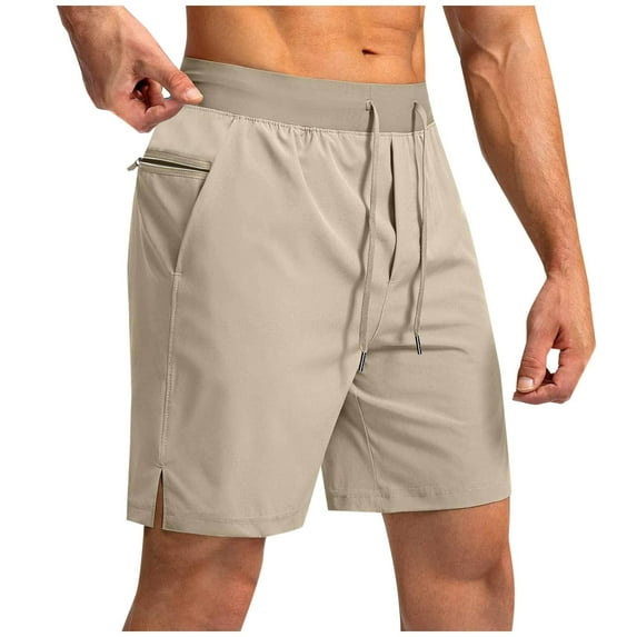 ZVNAΖH Men's Running Shorts with Zipper Pockets Lightweight Quick Dry Basketball Gym Workout Athletic Shorts