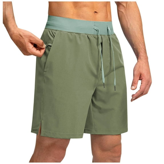 ZVNAΖH Men's Running Shorts with Zipper Pockets Lightweight Quick Dry Basketball Gym Workout Athletic Shorts