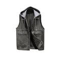 thumbnail image 1 of Clearance! ZVNAΖH Men's Sleeveless Denim Jacket Detachable Hooded Jacket Outerwear Vest, 1 of 6
