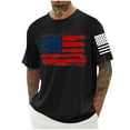 thumbnail image 1 of ZVNAΖH Mens Short Sleeve T Shirts USA Flag Graphic T-Shirt Independence Day Shirt Patriotic Tops, 1 of 5