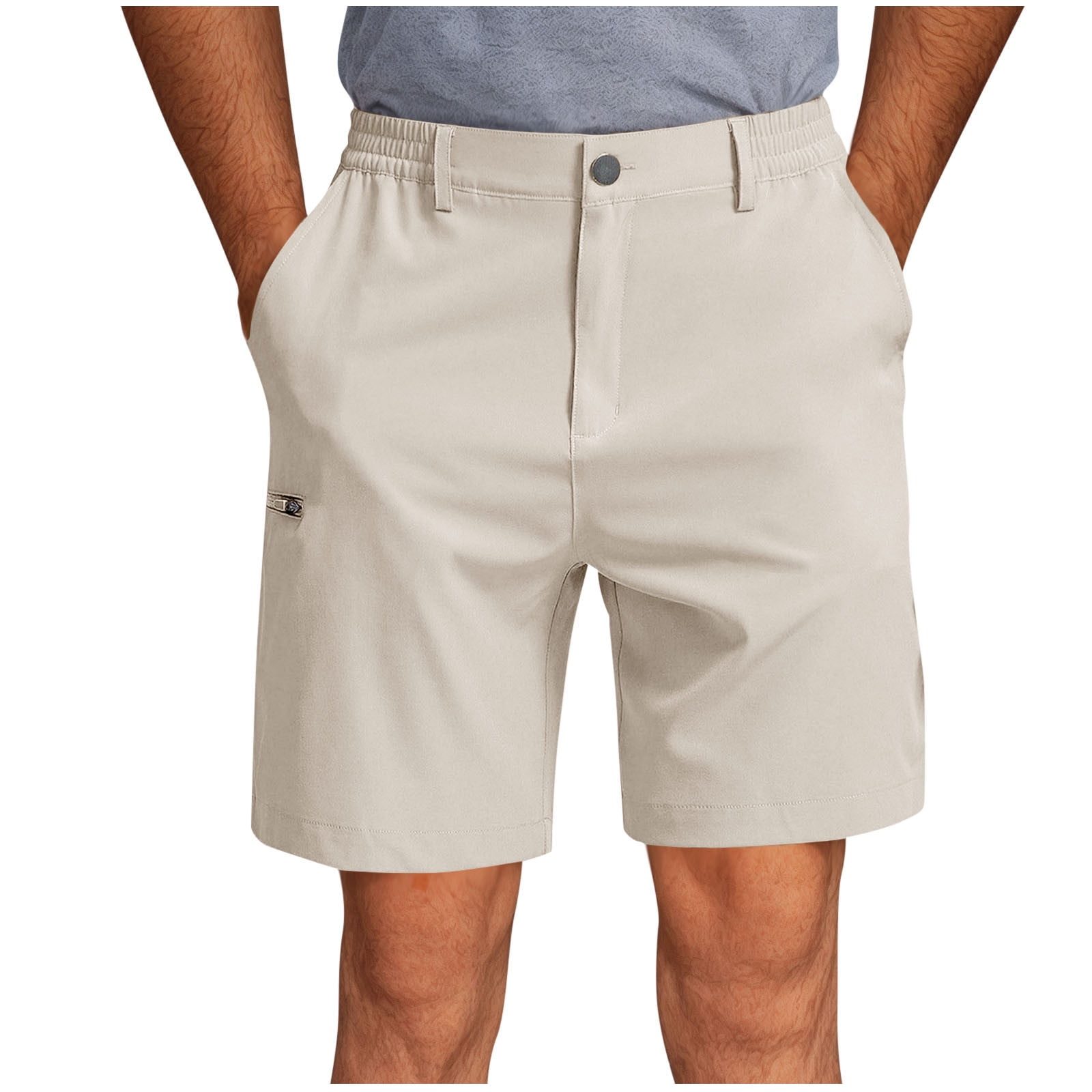 Clearance! ZVNAΖH Mens Stretch Golf Shorts with 5 Pockets 7 Inch