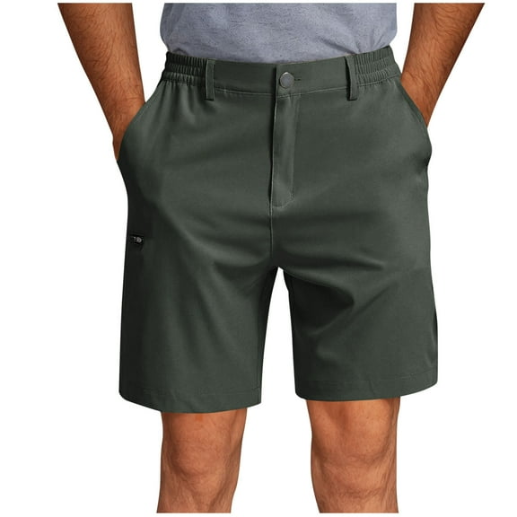 Clearance! ZVNAΖH Mens Stretch Golf Shorts with 5 Pockets 7 Inch Inseam Lightweight Nylon Shorts for Hiking Work Casual