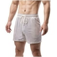 thumbnail image 1 of ZVNAΖH Silk Pajama Shorts for Men - Sleep Shorts, Pj Bottoms, Lounge Shorts, Boxer Shorts, 1 of 6