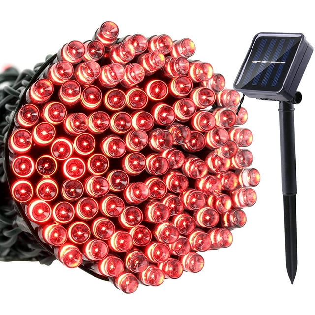 Clearance! ZXHACSJ Solar Christmas Lights 31ft 50 LED 8 Modes Solar