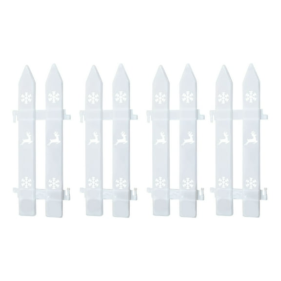 Clearance! Zainafacai Fence Christmas Tree Belt White Picket Fenceside Frame 4.6 X 12 Inch Mini Plastic Decorative Fence Home Decor D