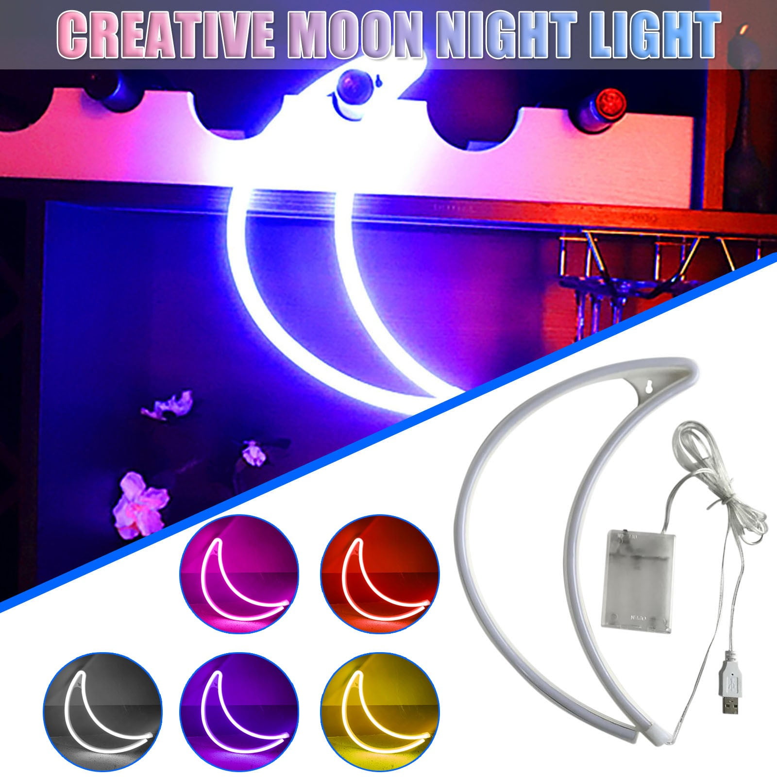 Clearance Zainafacai Floor Lamp Moon Neon Wall Hanging Led clearance-zainafacai-floor-lamp-moon-neon-wall-hanging-led