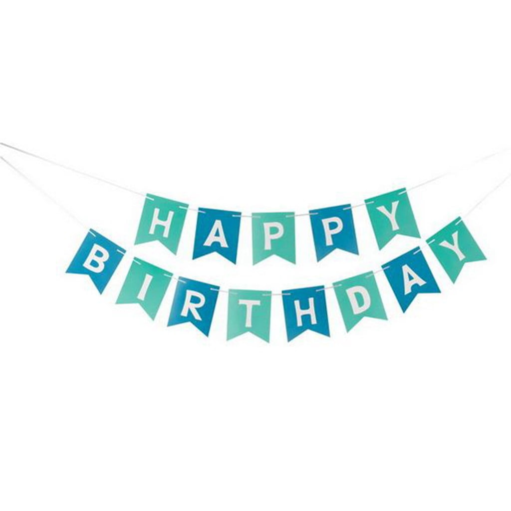 Clearance! Zainafacai Happy Birthday Banner Pastel Perfection Garland