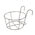 thumbnail image 1 of Clearance! Zainafacai Plant Rack Metal Art Hanging Basket Flower Pot Holder Hanger Fence Garden Plant Rack Decor 1X Flower Stand Brown, 1 of 2