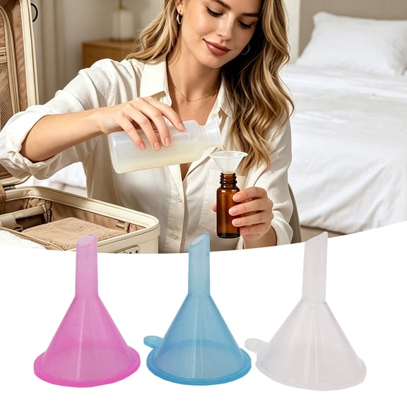 Clearance! Zguuel 1pc Mini Plastic Funnel, Refillable Container for Lotion Shampoo Oil Transfer