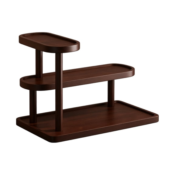 Clearance! Zguuel 2 Tier Wooden Lipstick Organizer, Desktop Cosmetic Display Shelf for Vanity