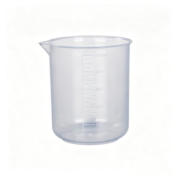 Clearance! Zguuel 500ml Plastic Measuring Cup, Graduated Beaker with Handle and Spout, PP Kitchen Liquid Measuring Jug, Transparent Lab Beaker for Cooking Baking Food Storage