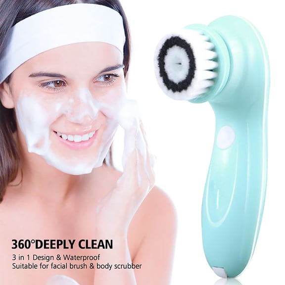 Clearance! Zguuel Cleaning Brush Cleaning Brush Facial Cleansing Brush Advanced Cleansing Technology & 3 Brush Heads Usb Rechargeable Rotating Face