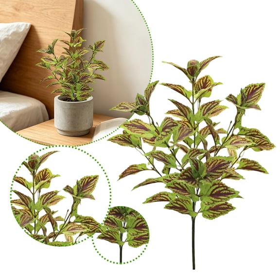 Clearance! Zguuel Perilla Leaf Spray, Artificial for Home Tabletop Centerpiece