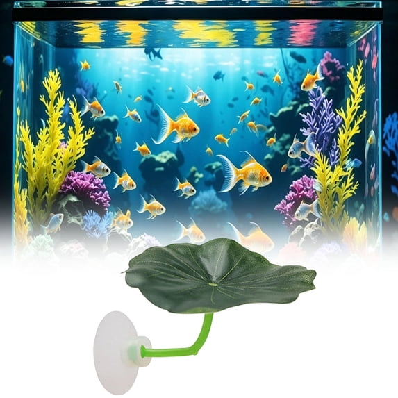 Clearance! Zguuel Fish Tank Decoration Artificial Aquarium Plants Resting Leaves 4 Realistic Aquarium Leaves 5.12 Inches Rest Bed Tank Sleeping Hiding For Breeding Playing Aquarium