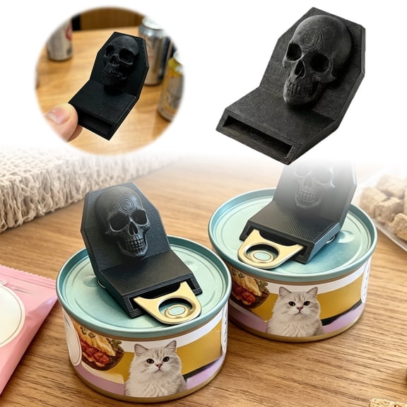 Clearance! Zguuel Gothic Skull 3D Printed Bottle Can Opener, Unique Halloween Bar Tool, Non- Opener Gift for Men, Novelty Kitchen Gadget Party Accessory