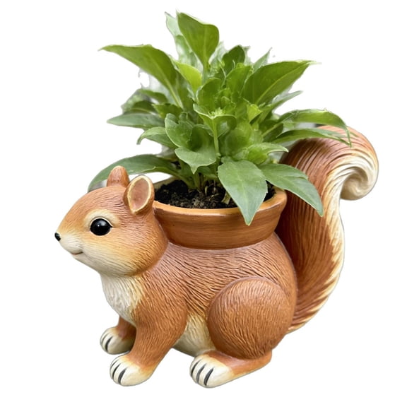 Clearance! Zguuel Indoor Pots Planting Pots Squirrel Resin Outdoor Space Statue A Starting Point for Conversation and A Delightful Addition To Any Garden or Terrace.