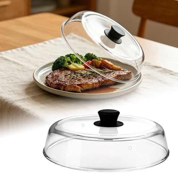 Clearance! Zguuel Reusable Glass Food Storage Lid, Airtight Transparent Cover for Bowls Containers Jars, Universal Fridge Kitchen Preservation Lid, Leakproof Glass Top