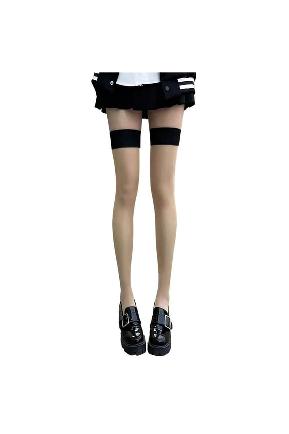 Clearance! Zoofduhp Stocking Stuffers for Adults Women Thigh High Socks Women Pantyhose Hook Silk Sexy Color Pantyhose Sex Stockings Socks for Women D One Size