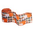 thumbnail image 1 of Clearance! Zuioae Fall Thanksgiving Edge Ribbon, Fall Autumn Wired Edge Ribbon Thanksgiving Wired Ribbon Pumpkin Maple Leaf Truck Wired Ribbon Wrapping Crafts Ribbon for Autumn Decorations, 1 of 5