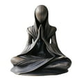 thumbnail image 1 of Clearance! akuxy Home Decor Black-clad Man Sculpture Model - Meditation Buddha without Form Displayed on The Living Room Table Black,10X8.5cm, 1 of 6