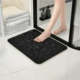 thumbnail image 1 of Clearance,aoksee 1pc Memory Foam Bath Rug Embossed Bathroom Mat, Non Slip, Thick, Soft and Comfortable Rugs, Black, 1 of 5