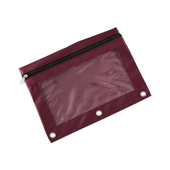 Clearance,aoksee 3 Ring Pencil Pouch Zipper Pouches for 3 Ring Binder Pencil Cases with Clear Window for Boy Girl School Office Supplies