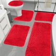 thumbnail image 1 of Clearance!aoksee Bathroom Rugs Mat, Bath Mats 5 Bathroom Rugs For 5 Pcs Toilet Mats Universal Soft Longhair Water Absorption Non-Slip Thick Machine Washable Easy To Dry Dark Color, 1 of 6