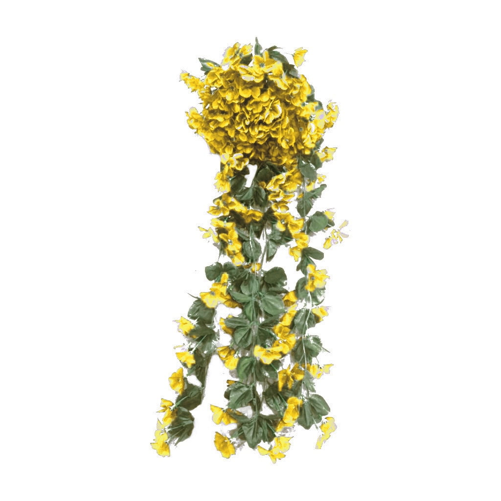 Clearance!aoksee Hanging Flowers Artificial Violet Flower Wall Wisteria Basket Hanging Garland Flowers Artificial Silk Orchid ,Plastic Flowers for Cemetery Bedroom Wedding Party Decor