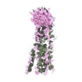 thumbnail image 1 of Clearance!aoksee Hanging Flowers Artificial Violet Flower Wall Wisteria Basket Hanging Garland Flowers Artificial Silk Orchid ,Plastic Flowers for Cemetery Bedroom Wedding Party Decor, 1 of 3