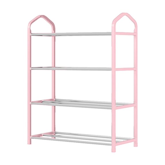 Clearance!aoksee Shoe Rack Shoe Rack Storage Organizer with 4 Tiers Metal Shelves for Bedroom Closet Entry Dorm Room, Gifts for Women