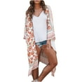 thumbnail image 1 of Clearance asdoklhq Clearance Coats Under $10.00 Plus Size,Womens Flowy Kimono Cardigan Open Front Dress Printed Chiffon Blouse Loose Tops, 1 of 9