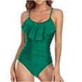 thumbnail image 1 of Clearance asdoklhq Plus Size Swimsuit Clearance Under $10,Women Bikini with Chest Pads without Underwire Strap Swimsuit Beach, 1 of 6