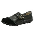 thumbnail image 1 of Clearance asdoklhq Womens Casual Shoes,Women's Comfortable Leather Low-top Buckle Flat Casual Loafers Single Shoes, 1 of 5