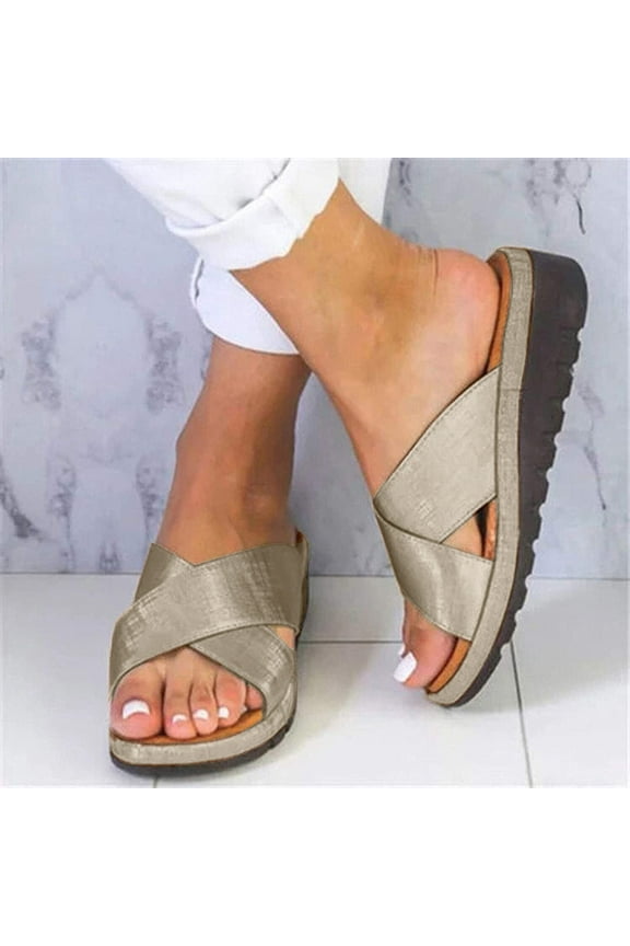 Clearance asdoklhq Womens Slide Slippers,Women Dressy Comfy Platform Casual Shoes Summer Beach Travel Slipper Flip Flops