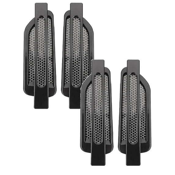 Clearance automobile decorate under $6,2Pcs Car Side Air Flow Vent Air Flow Vent Grille Duct Black Vent Car Decoration Sticker 2PC