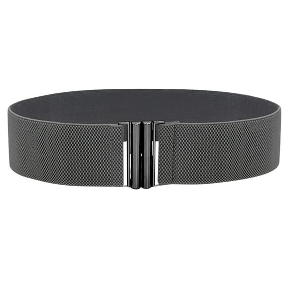 Clearance! belts for women belt men Buckle Stretch Dress Belt Lady Elastic Waist Wide Belts Women Wide Fashion Belt Big sales Dark Gray