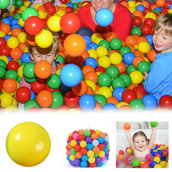 bxhwj 50-Pack Non-Toxic Plastic Ball Pit Balls - BPA-Free Baby Sensory Toys for 1-3 Year Olds, Easy Clean Bath/Pool Play Balls
