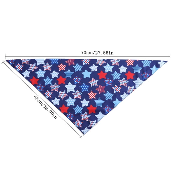 dongrere American Flag Dog Bandanas Puppy Scarf - 4th of July Patriotic Dog Outfits Triangle Double-Layer Reversible Independence Day Pet Bandanas for Small Medium Large Dogs