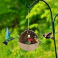 thumbnail image 1 of dongrere Hanging Coconut Bird House,Natural Coconut Fiber Shell Bird Nest for Parrot Parakeet Lovebird Finch Canary,Coconut Hide Bird Swing Toys,Bird Cage Accessories,Pet Bird Supplies, 1 of 8