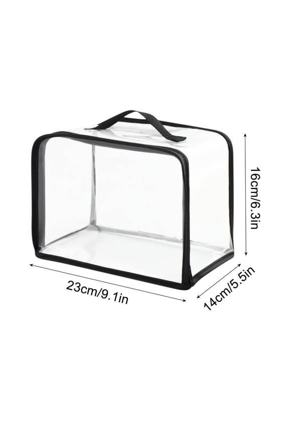 dongrere Large Clear Travel Packing Cube, See-Through Organizer, Vinyl Zippered Storage Bags Multipurpose Pouch with Handle for Suitcase Pants, Cashmere, Sweaters Shirts Dress Storage