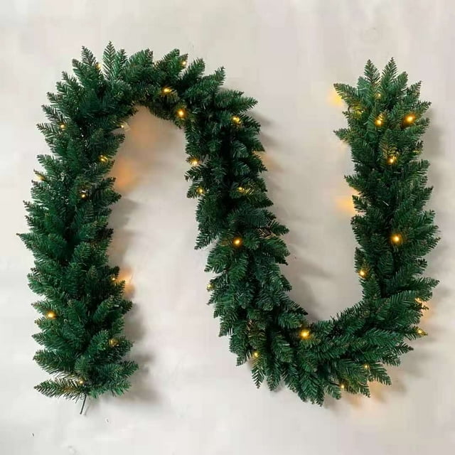 Clearance garland christmas 9ft Christmas Garland with 50 Waterproof
