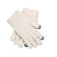 thumbnail image 1 of Clearance! gloves winter gloves women Winter Warm And Fashionable Solid Color Knitted Full Finger Gloves For Men And Women Best Sale White, 1 of 3
