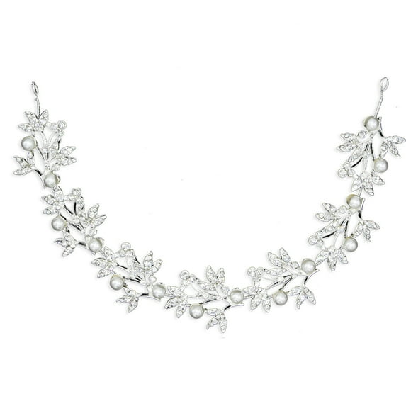 Clearance! headbands for women headbands for women non slip Crystal Pearl Flower Hair Pin Clip Comb Wedding Bridal Bridesmaid Hair Accessory Big sales Silver