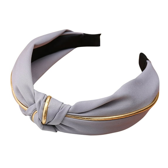 Clearance! headbands for women headbands for women non slip Ms. Hairband's Cloth In Phnom Penh Has A Simple Knot In Solid Color And A Wide Brimmed Headband For Washing Face Big sales Grey